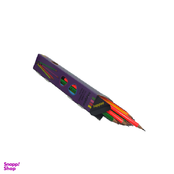 مداد سه گوش پاکن دار فسفری هیپو (hippo) مدل RS-1241 مشکی