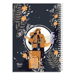 دفتر 100 برگ وزیری سیمی فانتزی طرح 1270 الیپون (Elipon) کد 2391270