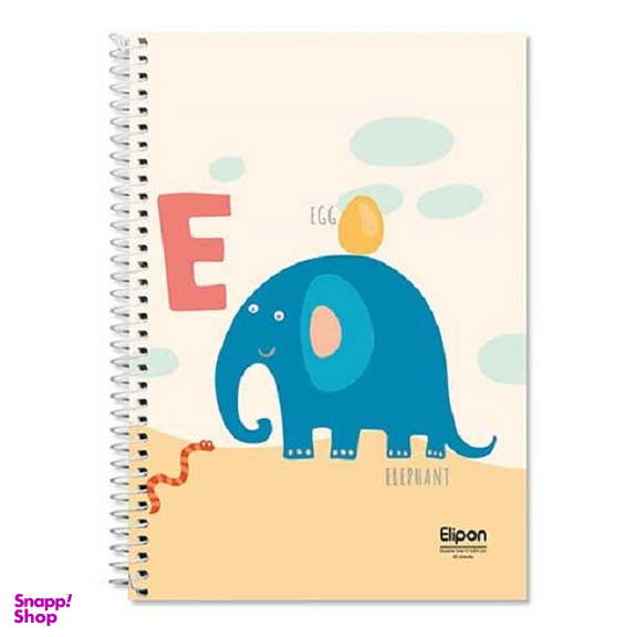 دفتر دوخط 40 برگ وزیری سیمی فانتزی طرح 1337 الیپون (Elipon) کد 2901337