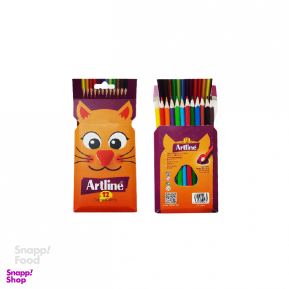 مداد رنگی آرت لاین (Artline) مدل 12 رنگ جعبه مقوایی