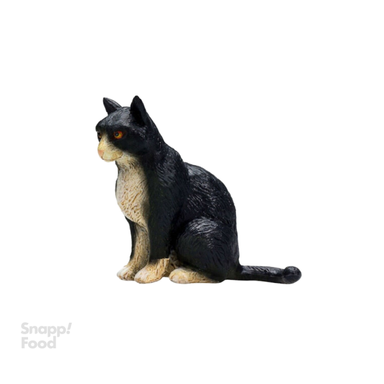 فیگور گربه سیاه سفید نشسته موجو (Mojo) مدل فارم لند