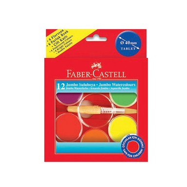 آب رنگ تخت آویزی دایره دو طبقه فابر کاستل (Faber Castell) بسته 12 رنگ