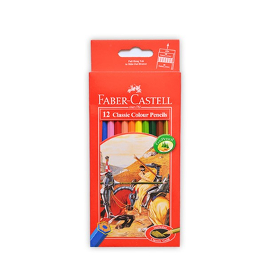 مداد رنگی مثلثی فابر کاستل (Faber Castell) بسته 12 رنگ جعبه مقوایی