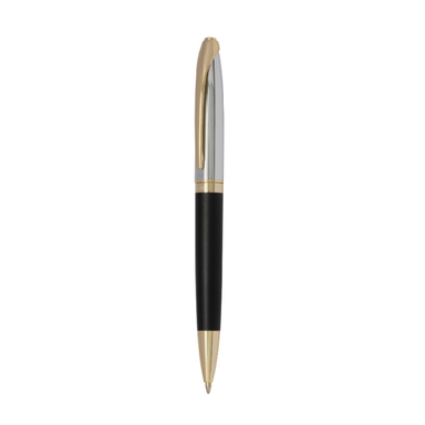خودکار نیمه یوروپن (Europen) مدل Ring بدنه نیمه مشکی مات با گیره زرد