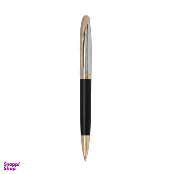 خودکار نیمه یوروپن (Europen) مدل Ring بدنه نیمه مشکی مات با گیره زرد