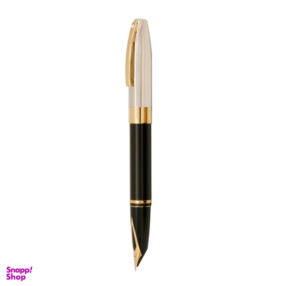 خود نویس شفر (Sheaffer) مدل Legacy بدنه نیمه کروم براق گیره طلایی با نوک طلا 18 عیار
