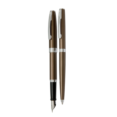 خودکار و خود نویس شفر (Sheaffer) مدل Sagaris بدنه قهوه ای لاکی با گیره استیل