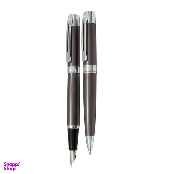 خودکار و خودنویس شفر (Sheaffer) مدل 300 بدنه دودی با گیره استیل