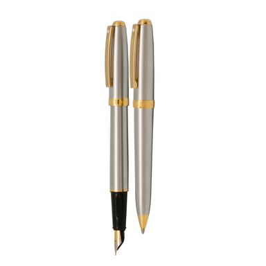 خودکار و خودنویس شفر (Sheaffer) مدل Prelude بدنه استیل با گیره زرد