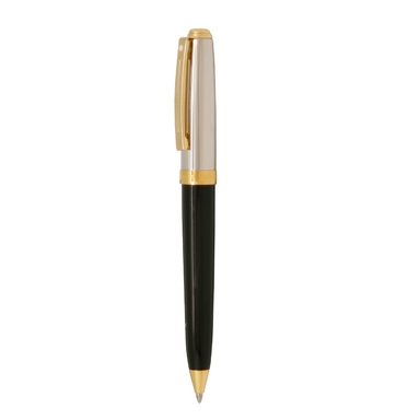 خودکار شفر (Sheaffer) مدل Prelude بدنه نیمه کروم براق بدنه مشکی با گیره زرد