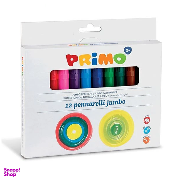 ماژیک نقاشی پریمو (Primo) جامبو 12 رنگ کد 603Jumbo12