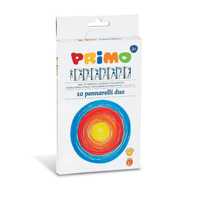 ماژیک نقاشی پریمو (Primo) دو سر 10 رنگ کد 610Pendp10