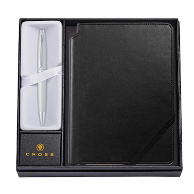 ست خودکار کراس (Cross) مدل Calais Set With Refills با دفتر جلد چرمی