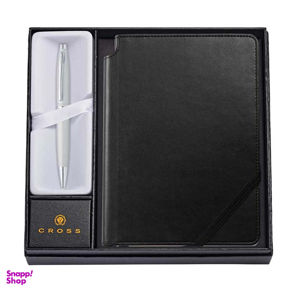 ست خودکار کراس (Cross) مدل Calais Set With Refills با دفتر جلد چرمی