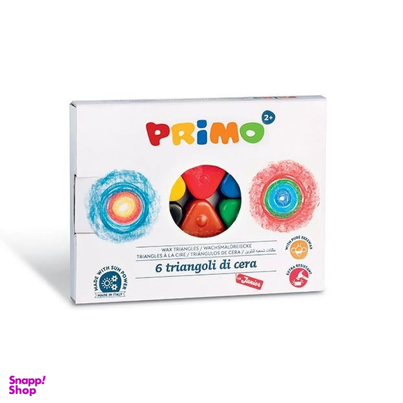 مداد شمعی پریمو (Primo) مثلثی 6 رنگ مدل 074Tri6