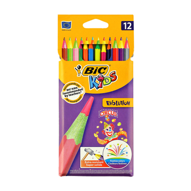 مداد رنگی بیک (Bic) مدل اولیشن سری کیدز طرح سیرک 12 رنگ
