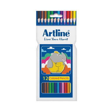 مداد رنگی جعبه مقوایی 12 رنگ آرت لاین (Artline)