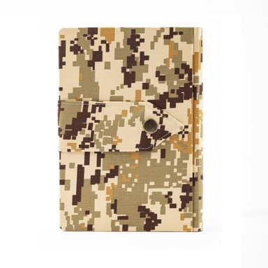 دفتر رگال مدل شطرنجی سردوشی رنگ قهوه‌ای