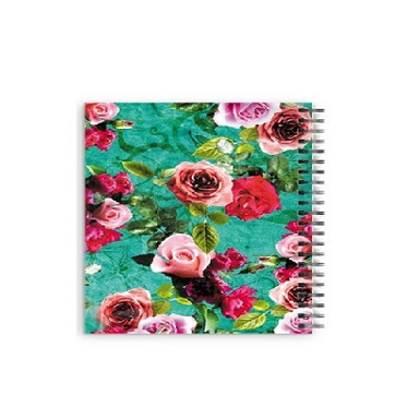 دفتر پارچه‌ای رگال طرح گل سایز کوچک