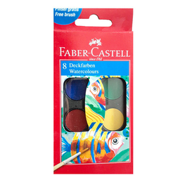 آبرنگ مقوایی 8 رنگ فابر کاستل (Faber Castell) کد 125008