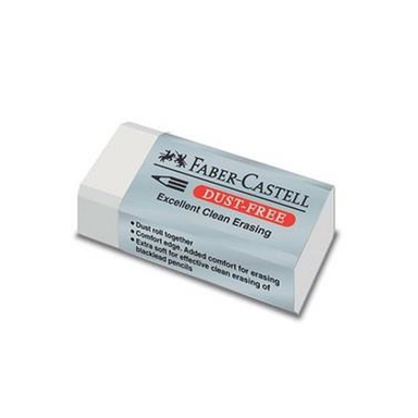 پاک‌کن فابر کاستل (FaberCastell) مدل سفید کاور طوسی متوسط 187130 Dust free