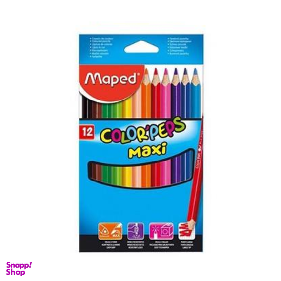 مدادرنگی 12 رنگ مقوایی ماپد (Maped) مدل 834010 Jumbo