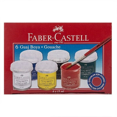 گواش فابر کاستل (Faber Castell) مدل 6 رنگ مدل 160400