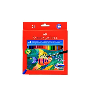 مدادآبرنگی 24 رنگ مقوایی فابر کاستل(FABER CASTELL) طرح ماهی مدل 114425