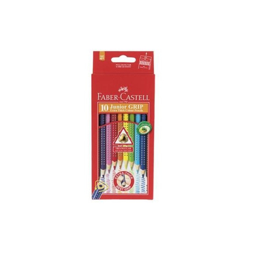 مدادرنگی 10 رنگ مقوایی فابر کاستل (FABER CASTELL) مدل 116260 Junior Grip