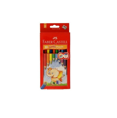 مدادرنگی 10 رنگ مقوایی فابر کاستل (FABER CASTELL) مدل طرح فیل 111610 Jumbo