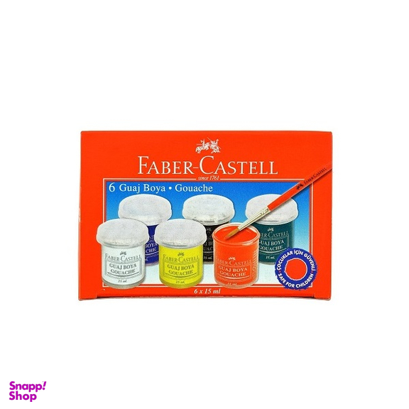 گواش فسفری فابر کاستل (Faber Castell) مدل 6 رنگ مدل 160403