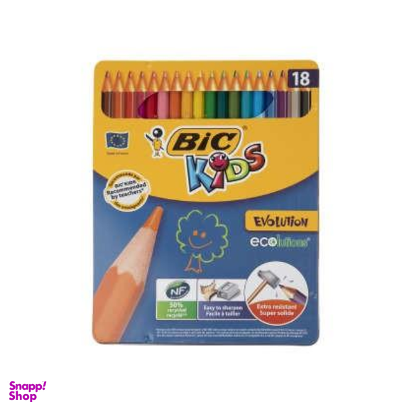 مدادرنگی 18 رنگ فلزی بیک (Bic) مدل Ecolutions Evolution