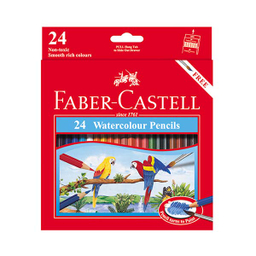 مدادآبرنگی 24 رنگ مقوایی فابر کاستل (FABER CASTELL) طرح طوطی مدل 114464