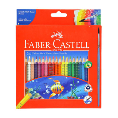 مدادآبرنگی 24 رنگ مقوایی فابر کاستل (FABER CASTELL) مدل 116243 Grip