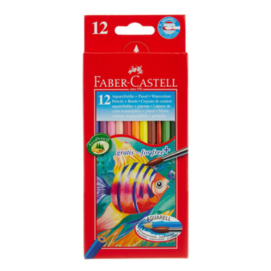 مدادآبرنگی 12 رنگ مقوایی فابر کاستل (FABER CASTELL) طرح ماهی 114413