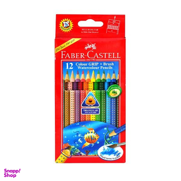 مدادآبرنگی 12 رنگ مقوایی فابر کاستل (FABER CASTELL) مدل 116242 Grip