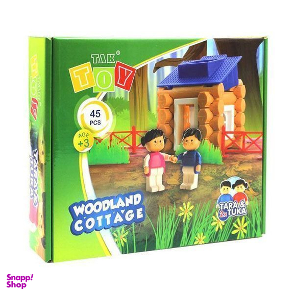 بازی ساختنی تک توی (Tak Toy) مدل کلبه جنگلی بسته 45 عددی