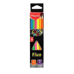 مدادرنگی 6 رنگ مقوایی ماپد (Maped) مدل 832003 Fluo