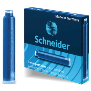 کارتریج جوهر خودنویس اشنایدر (Schneider) آبی بسته 6 عددی