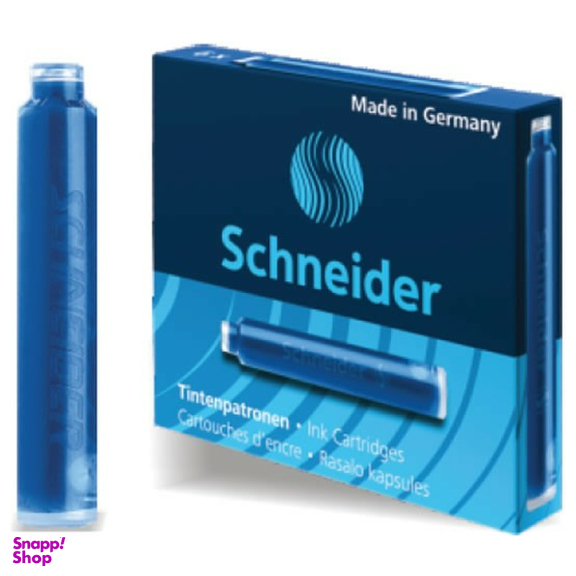 کارتریج جوهر خودنویس اشنایدر (Schneider) آبی بسته 6 عددی