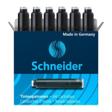 کارتریج جوهر خودنویس اشنایدر (Schneider) مشکی بسته 6 عددی
