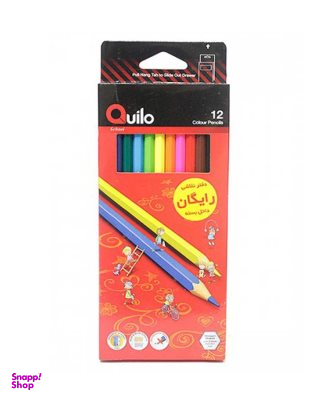 مداد رنگی 12 رنگ جعبه مقوایی کویلو (Quilo)