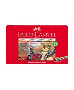 مداد رنگی 36 رنگ جعبه فلزی فابرکستل (Faber-Castell)