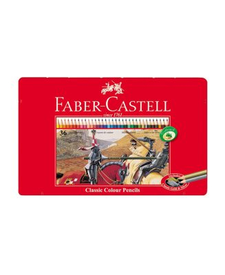مداد رنگی 36 رنگ جعبه فلزی فابرکستل (Faber-Castell)