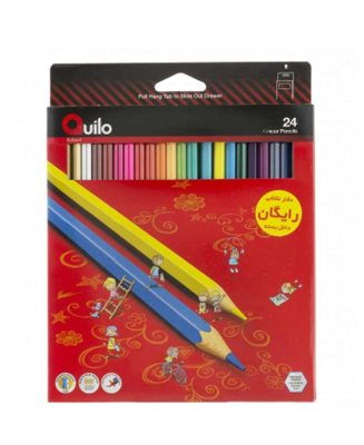 مداد رنگی 24 رنگ جعبه مقوایی کویلو (Quilo)