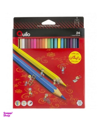 مداد رنگی 24 رنگ جعبه مقوایی کویلو (Quilo)