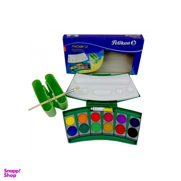 آبرنگ 12 رنگ حرفه ای Procolor پلیکان (Pelikan) جعبه پلاستیکی سبز