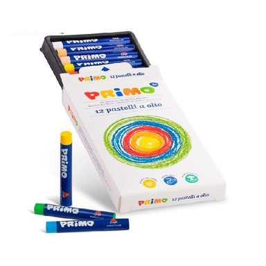 پاستل روغنی پریمو (Primo) با لفاف کاغذی 12 رنگ کد 080PO12N