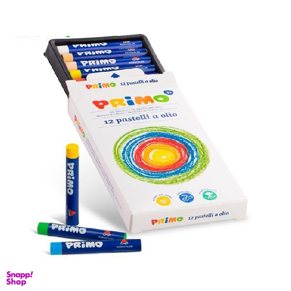 پاستل روغنی پریمو (Primo) با لفاف کاغذی 12 رنگ کد 080PO12N