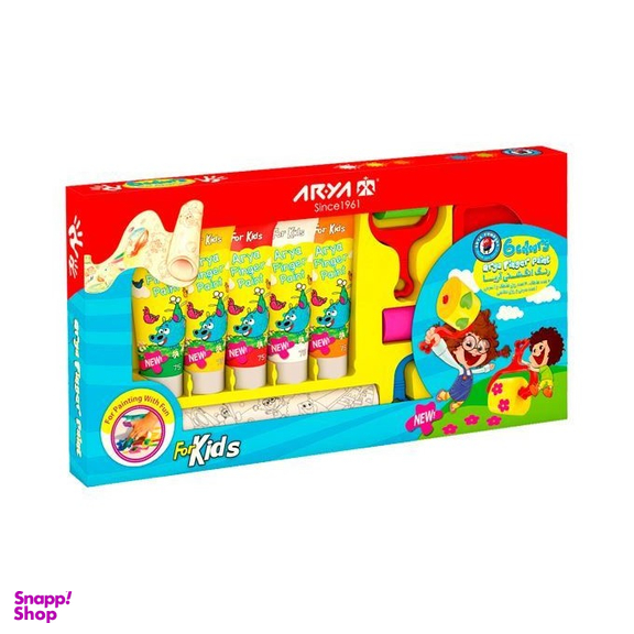 رنگ انگشتی 6 رنگ تیوپی با ابزار آریا (Arya) کد 7021